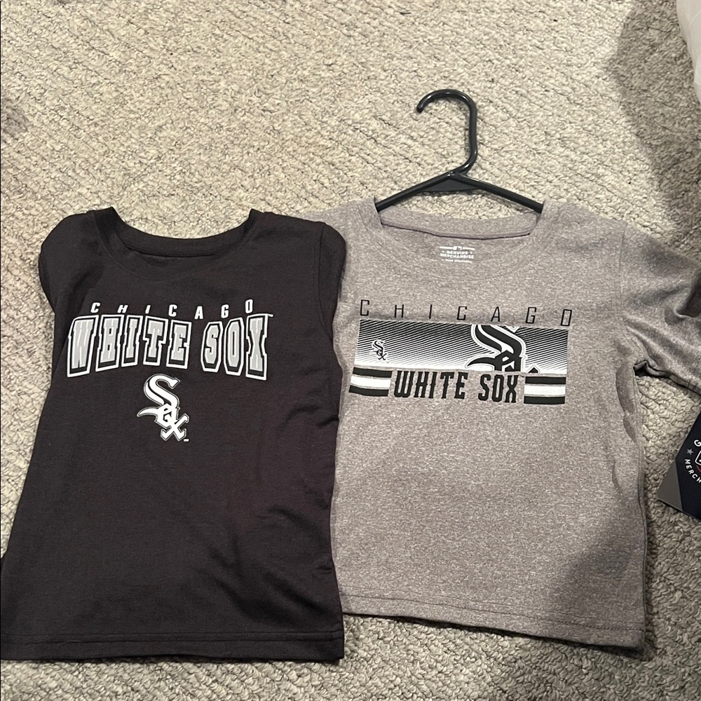 White sox, 2pc t-shirt, black/gray, 3T new